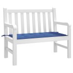 Vidaxl coussin de banc de jardin bleu royal 120x50x3 cm tissu