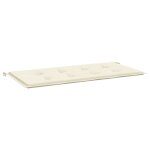 Vidaxl coussin de banc de jardin cr�me 100 x 50 x 3 cm