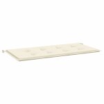 Vidaxl coussin de banc de jardin crme 120 x 50 x 3 cm