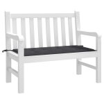 Vidaxl coussin de banc de jardin noir 120 x 50 x 3 cm