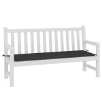 Vidaxl coussin de banc de jardin noir 150 x 50 x 3 cm