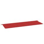 Vidaxl coussin de banc de jardin rouge 150 x 50 x 3 cm