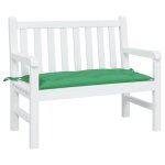 Vidaxl coussin de banc de jardin vert 100x50x7 cm tissu