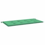 Vidaxl coussin de banc de jardin vert 120 x 50 x 3 cm