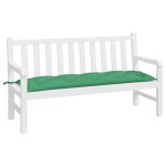 Vidaxl coussin de banc de jardin vert 150x50x7 cm tissu