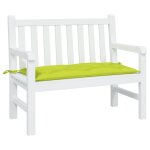 Vidaxl coussin de banc de jardin vert vif 100x50x7 cm tissu