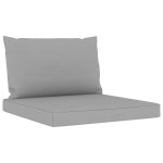Vidaxl coussins de canap� palette 2 pcs gris tissu