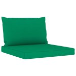 Vidaxl coussins de canap� palette 2 pcs vert tissu