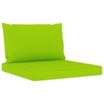Vidaxl coussins de canap� palette 2 pcs vert vif tissu