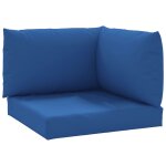 Vidaxl coussins de canap palette 3 pcs bleu tissu