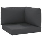 Vidaxl coussins de canapé palette 3 pcs noir tissu Vidaxl coussins de canapé palette 3 pcs noir tissu