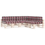 Vidaxl coussins de canap� palette 7 pcs motif � carreaux rouges