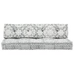 Vidaxl coussin de canapé palette gris clair tissu patchwork Vidaxl coussin de canapé palette gris clair tissu patchwork