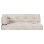 Vidaxl coussin de canap palette marron clair tissu patchwork