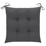 Vidaxl coussins de chaise 2 pcs anthracite 50x50x7 cm tissu