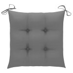 Vidaxl coussins de chaise 2 pcs gris 40x40x7 cm tissu
