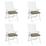 Vidaxl coussins de chaise 4 pcs taupe 50x50x7 cm tissu