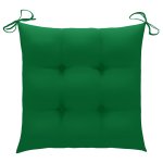 Vidaxl coussins de chaise 4 pcs vert 50x50x7 cm tissu