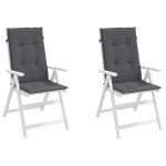 Vidaxl coussin de chaise de jardin 2 pcs anthracite 120 x 50 x 3 cm