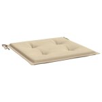 Vidaxl coussins de chaise de jardin 2 pcs beige 40x40x3 cm tissu