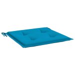Vidaxl coussins de chaise de jardin 2 pcs bleu 40x40x3 cm tissu