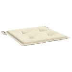 Vidaxl coussins de chaise de jardin 2 pcs crme 40x40x3 cm tissu