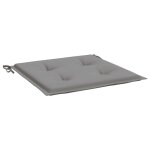 Vidaxl coussins de chaise de jardin 2 pcs gris 40x40x3 cm tissu