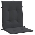 Vidaxl coussins de chaise de jardin 2 pcs noir 100 x 50 x 3 cm