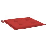 Vidaxl coussins de chaise de jardin 2 pcs rouge 40x40x3 cm tissu