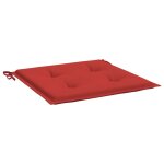 Vidaxl coussins de chaise de jardin 2 pcs rouge 50x50x3 cm