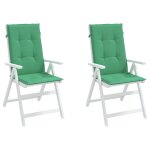 Vidaxl coussin de chaise de jardin 2 pcs vert 120 x 50 x 3 cm
