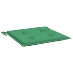 Vidaxl coussins de chaise de jardin 2 pcs vert 40x40x3 cm tissu