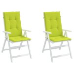 Vidaxl coussins de chaise de jardin 2 pcs vert vif 120x50x3 cm