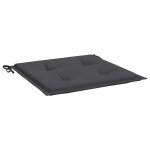 Vidaxl coussins de chaise de jardin 4 pcs anthracite 50x50x3 cm tissu