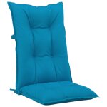 Vidaxl coussins de chaise de jardin 4 pcs bleu 120x50x7 cm