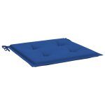 Vidaxl coussins de chaise de jardin 4 pcs bleu royal 50x50x3 cm tissu