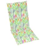 Vidaxl coussins de chaise de jardin 4 pcs motif de feuilles 120x50x3cm