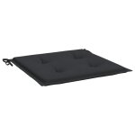 Vidaxl coussins de chaise de jardin 4 pcs noir 50x50x3 cm tissu