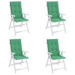 Vidaxl coussin de chaise de jardin 4 pcs vert 120 x 50 x 3 cm