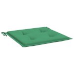 Vidaxl coussins de chaise de jardin 4 pcs vert 50x50x3 cm tissu