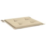 Vidaxl coussins de chaise de jardin 6 pcs beige 40x40x3 cm tissu