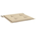 Vidaxl coussins de chaise de jardin 6 pcs beige 50x50x3 cm tissu