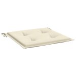 Vidaxl coussins de chaise de jardin 6 pcs cr�me 40x40x3 cm tissu