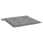 Vidaxl coussins de chaise de jardin 6 pcs gris 40x40x3 cm tissu