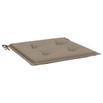 Vidaxl coussins de chaise de jardin 6 pcs taupe 50x50x3 cm tissu