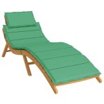 Vidaxl coussin de chaise longue vert 186x58x3 cm