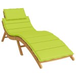 Vidaxl coussin de chaise longue vert vif 186x58x3 cm