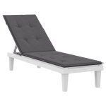Vidaxl coussin de chaise de terrasse anthracite (75 + 105)x50x3 cm