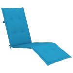 Vidaxl coussin de chaise de terrasse bleu (75 + 105)x50x3 cm