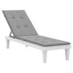 Vidaxl coussin de chaise de terrasse gris (75 + 105)x50x3 cm